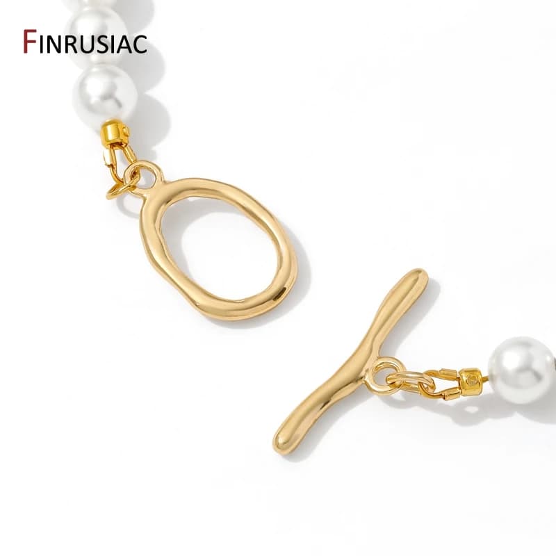 Chiusure a T Ovale/Cuore in Ottone Placcato Oro 18K, Connettori per Bracciali, Chiusure a T per Creazione di Gioielli Fai-da-Te