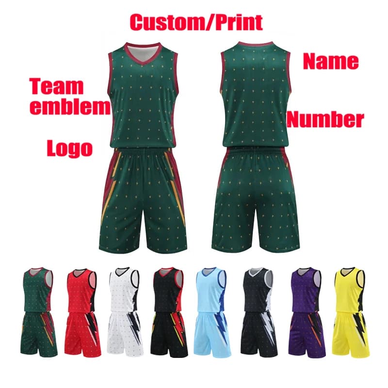 Personalized basketball sweater, basketball training suit, adult clothing and children, sports basketball shirt set for men and boys, big size