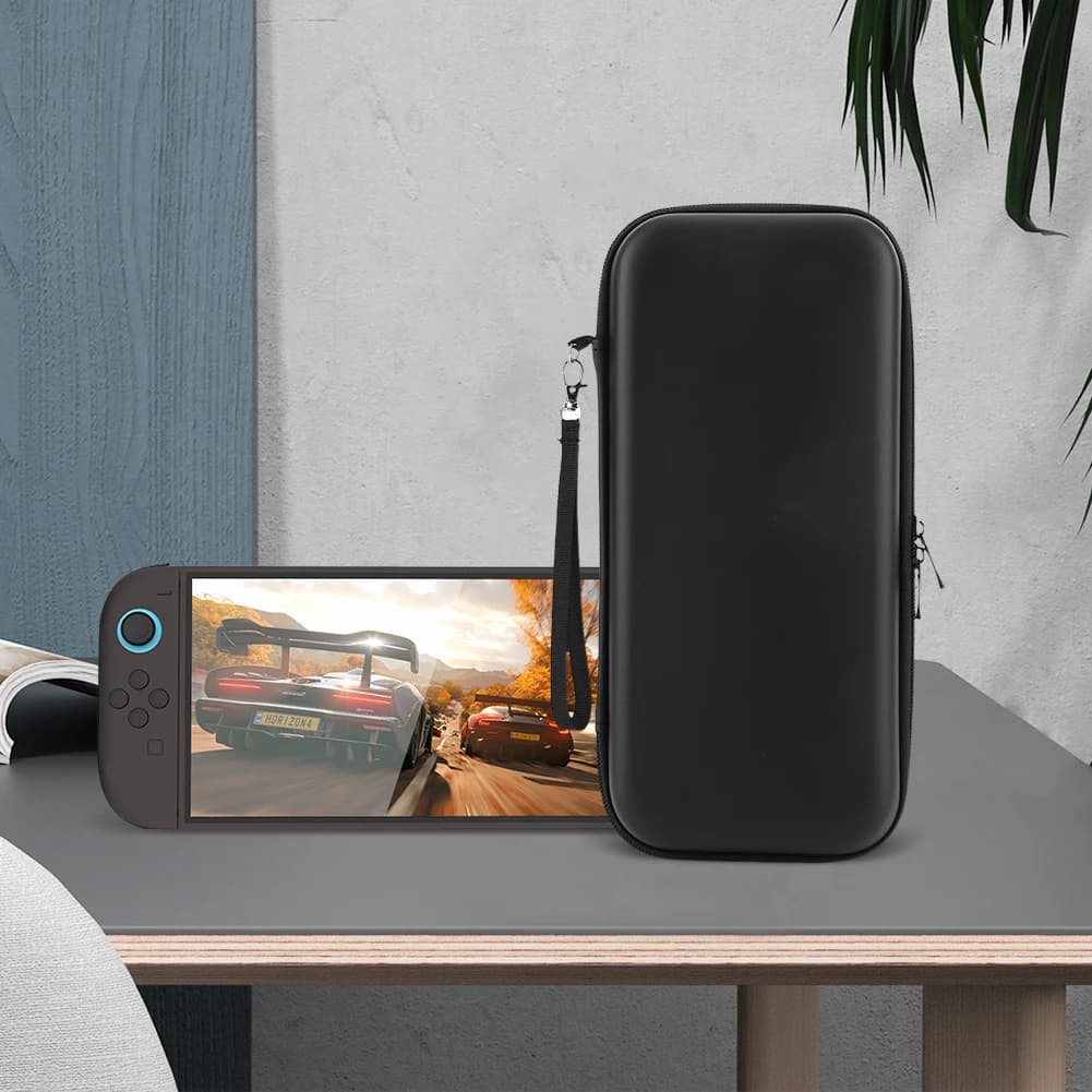 Custodia Protettiva in PU per Switch 2, Borsa da Viaggio Anti-graffio con Cerniera, Organizer per Console da Gioco Portatile Switch 2