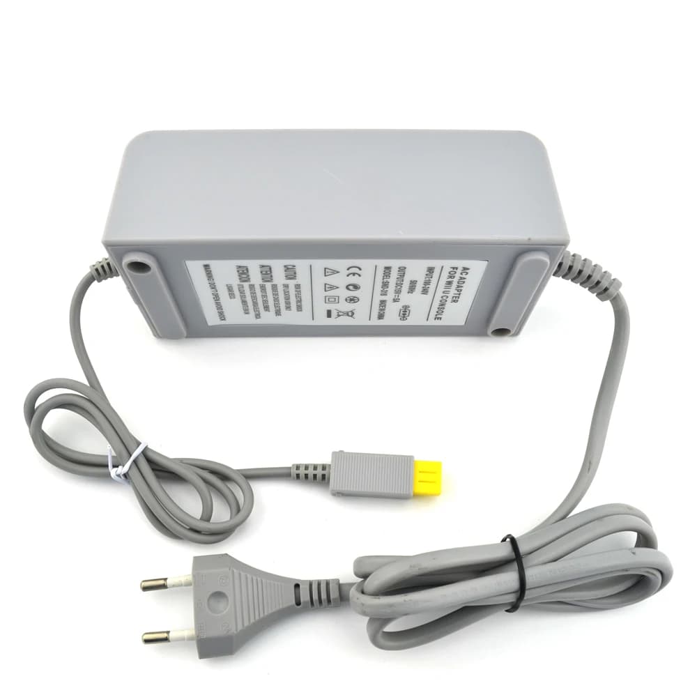 Adattatore per caricabatterie CA con spina europea da 5 pezzi per console Wii U 100-240 V 50/60 Hz Alimentatore da parete per la casa
