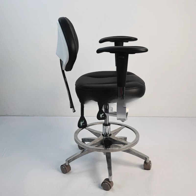 Sedia ergonomica per microscopio Sedia in microfibra in pelle di avvio Superficie adattabile Sgabello da sella per dentista Medico