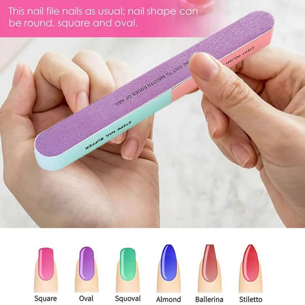 Nail Buffer 7 in 1 Lime Professional polisher for nail art Manicure Polishing block Polishing accessories Cream tools
