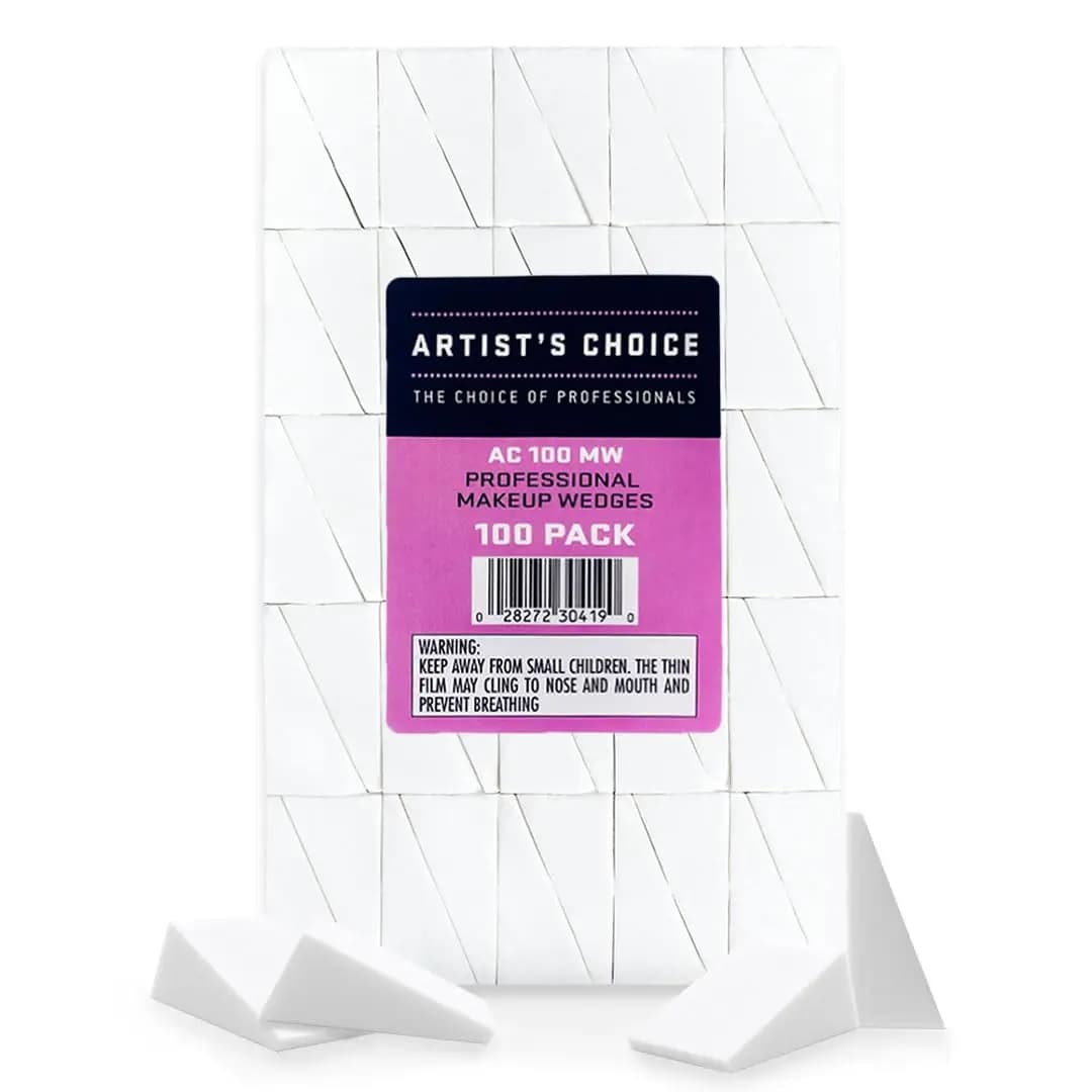 Confezione da 100 Spugnette Triangolari per Trucco, Fondotinta, Blush e Ombretto, Applicatori Usa e Getta Senza Lattice