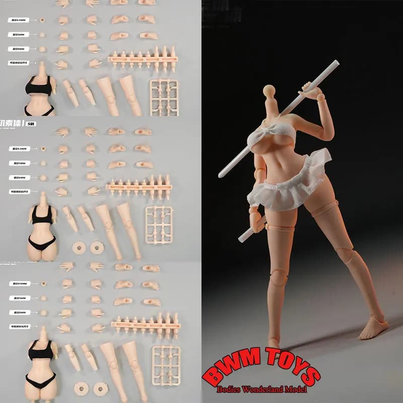 Chenji Scala 1/12 Soldato Femminile Mobile Suit Girl con Arti Staccabili e Corpo Super Articolato, Accessori per Action Figure da 6 Pollici