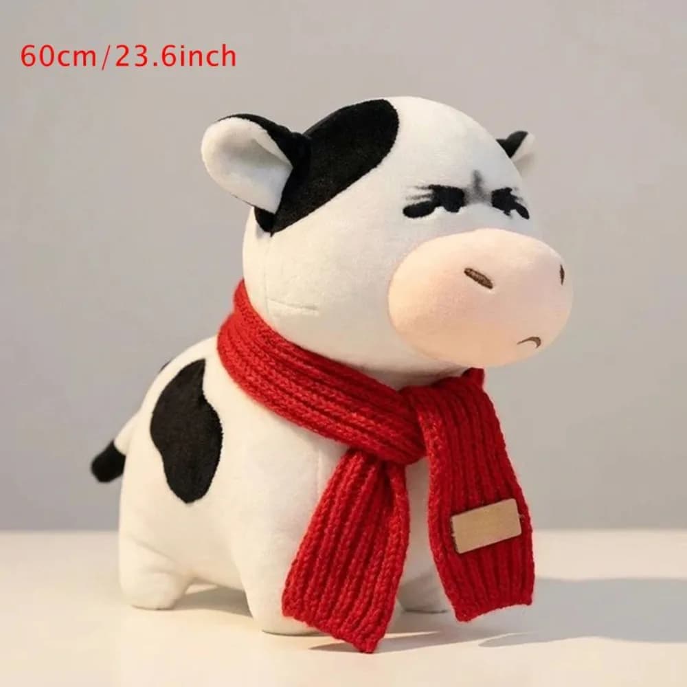 New Design Soft Cow Animal Pillow Emotional Support Cute 15.8inch