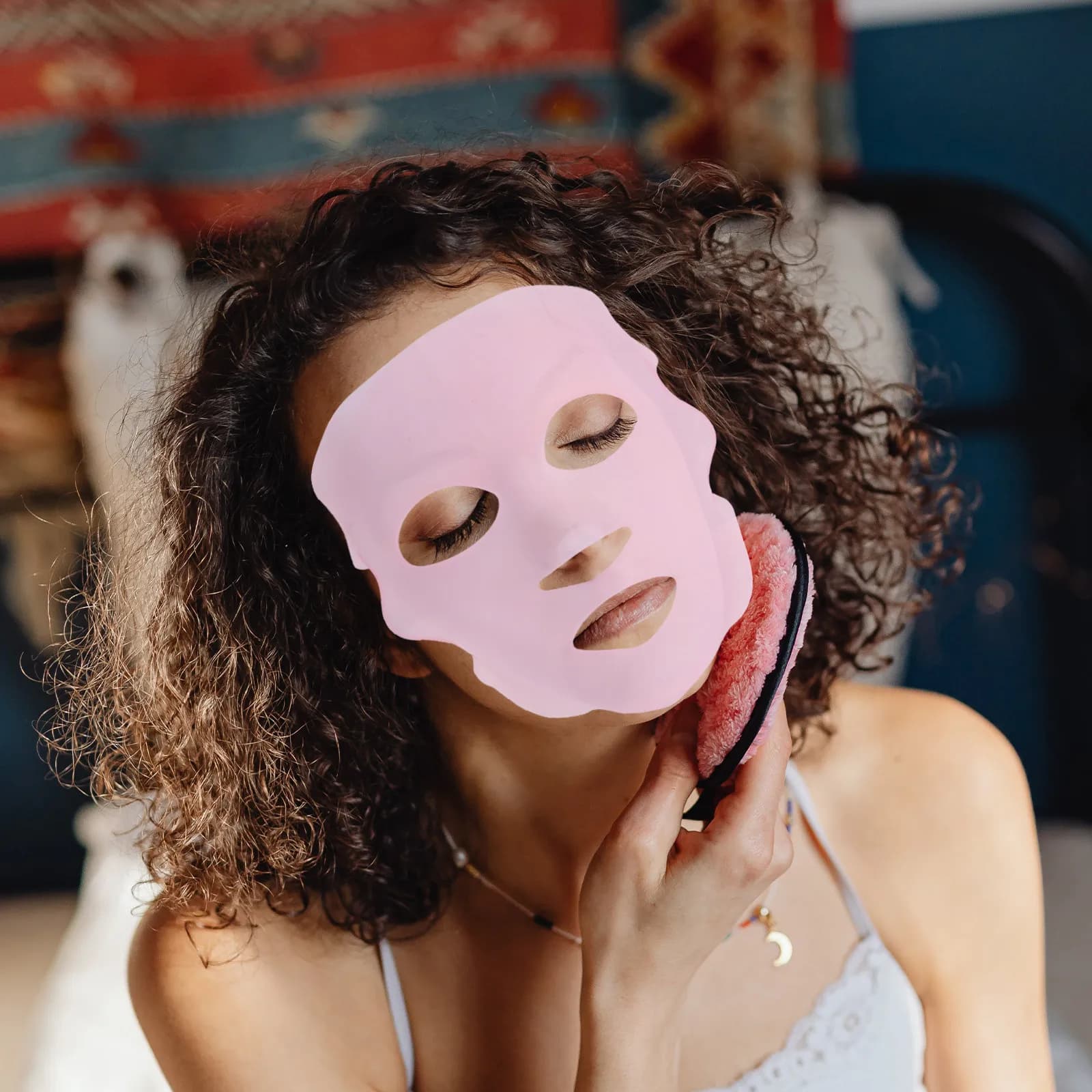 2 Pezzi Copri Maschera in Silicone Riutilizzabile, Supporto per Maschera Viso Morbido e Confortevole, Adattabile a Tutte le Forme del Viso, Migliora l'Assorbimento dei Nutrienti
