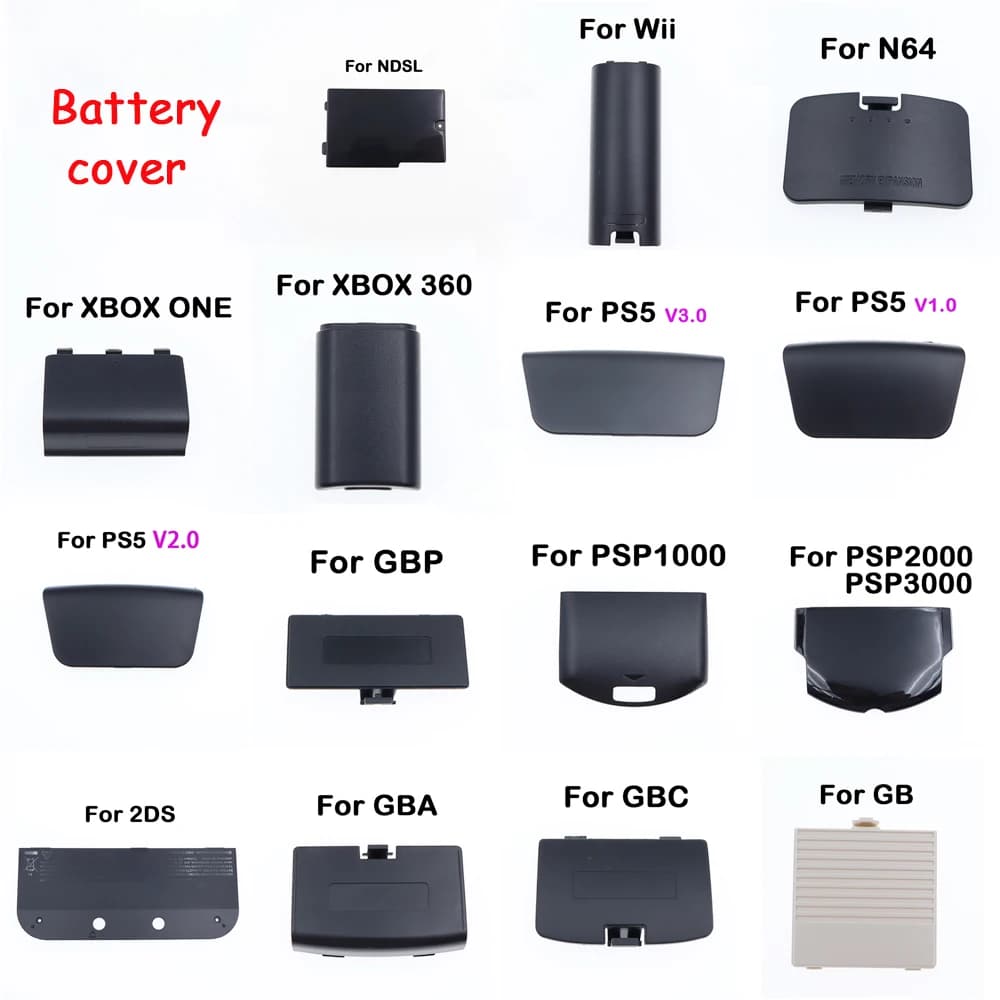 1pc Della Copertura Posteriore Della Batteria di Plastica Per Xbox Per WII N64 NDSL GBA GBC GBP GB 2DS Per PS5 PSP1000/2000/3000 Gioco Sostituire Accessorio