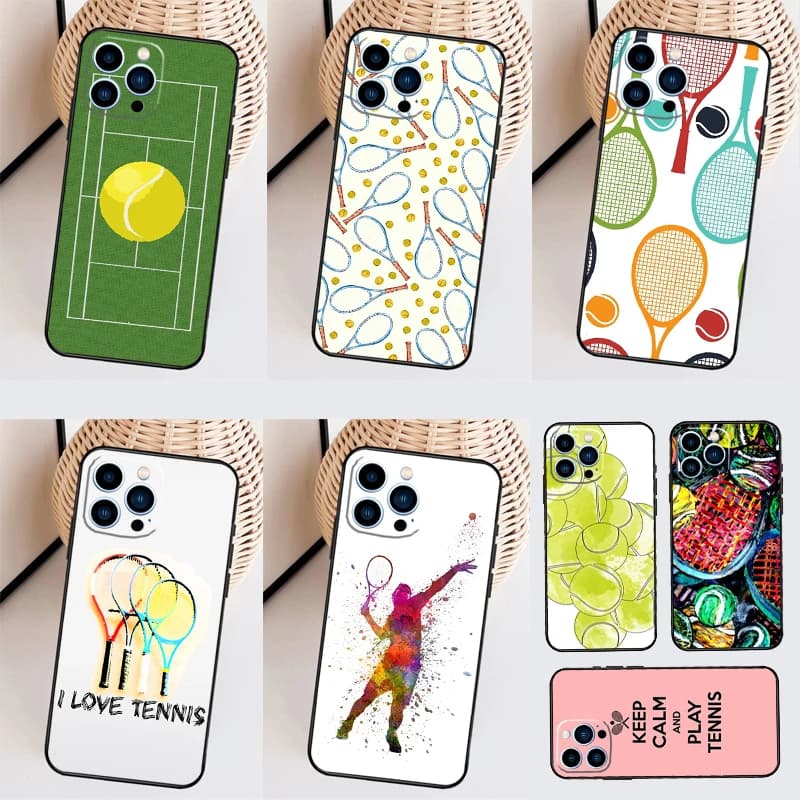 Honor Magic Case 5 6 7 8 Pro and Honor 200 400 Lite 50 70 90 X8c X8b X9a X9c X9c X9d Win with Design Tennis Rack and Tennis Ball