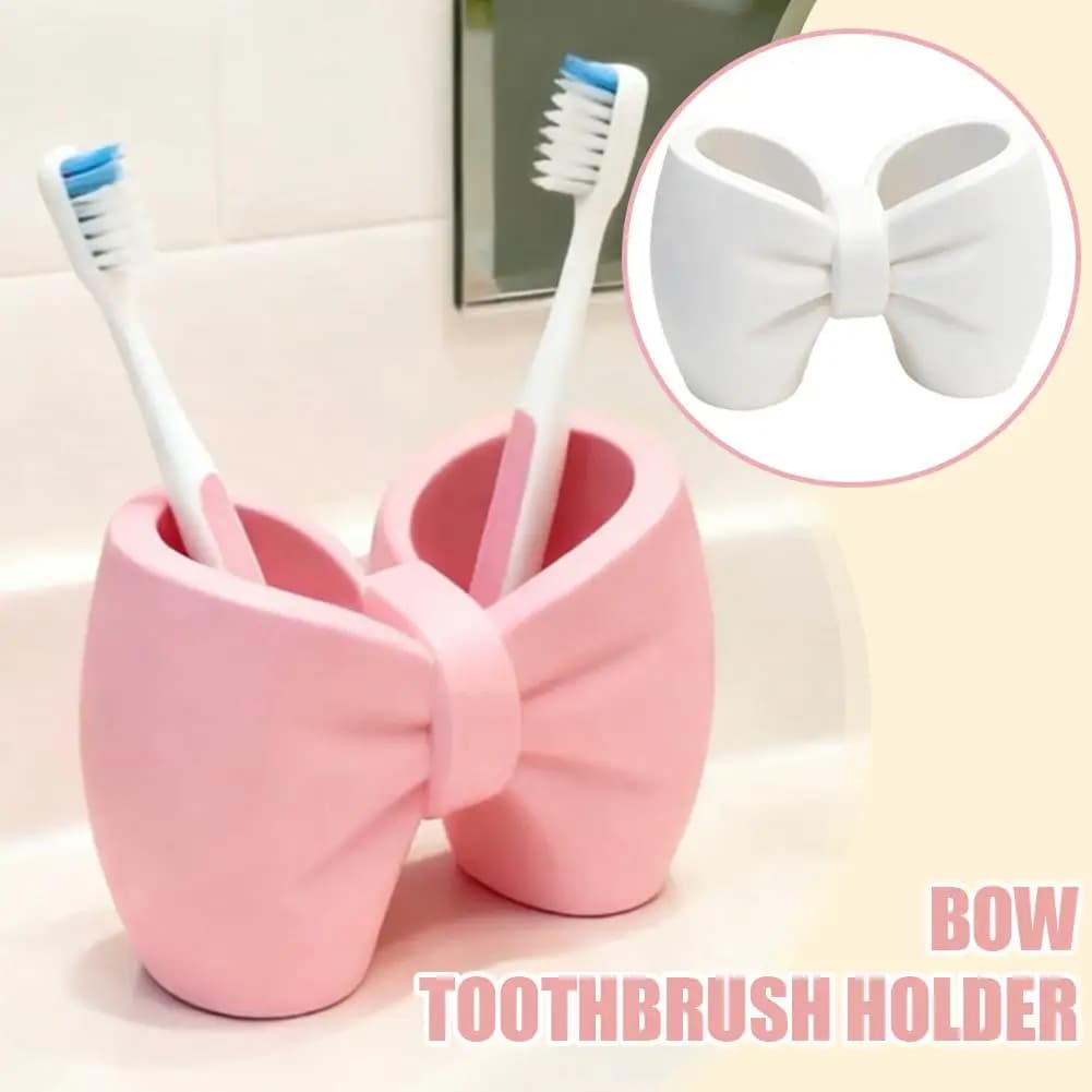 Portaspazzolino e Portadentifricio a Forma di Fiocco, Organizzatore per Bagno