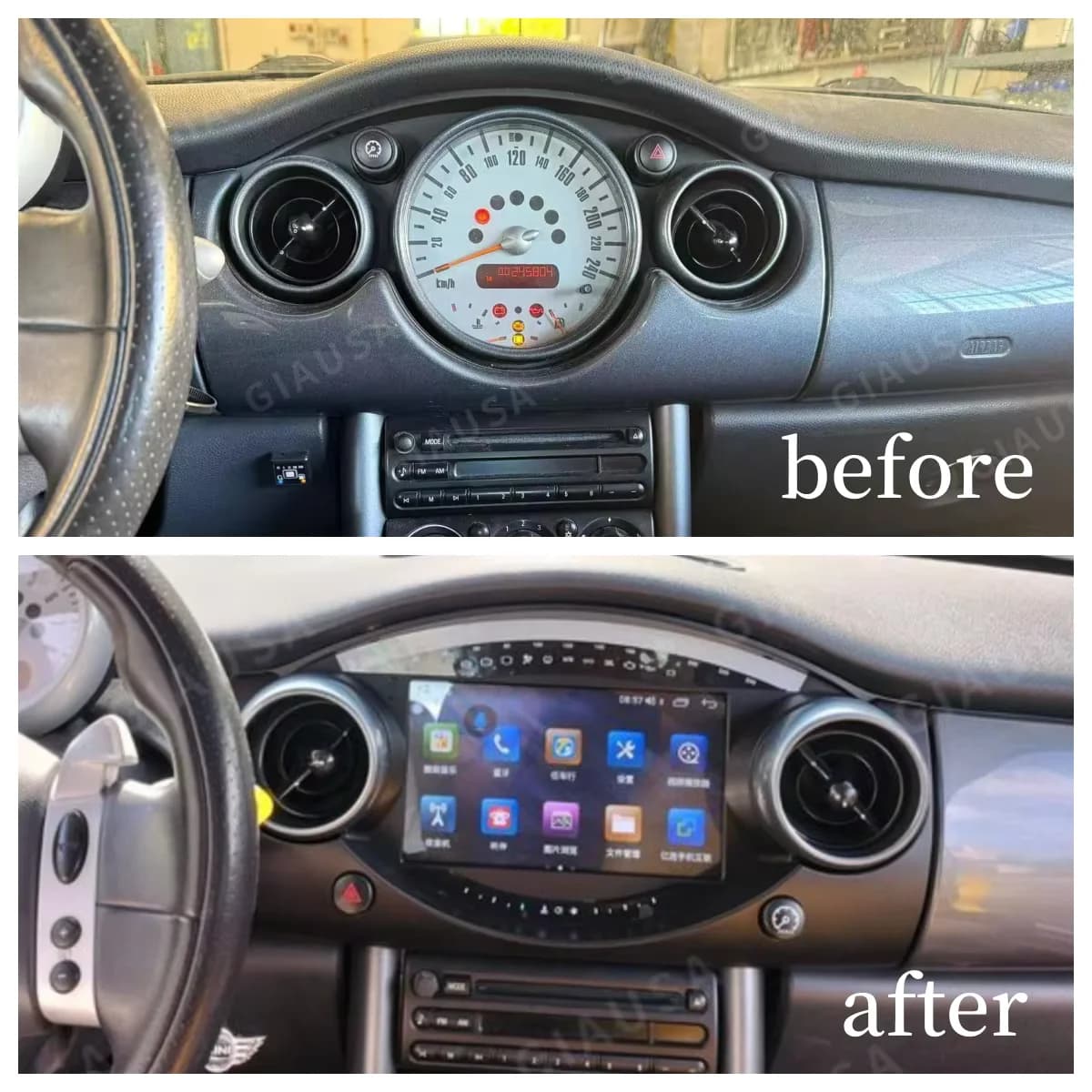 9 pollici Android 12 Per BMW Mini Cooper R50 R52 R53 2000 - 2007 Autoradio RDS Stereo DSP Wireless Carplay Lettore automatico Multimediale
