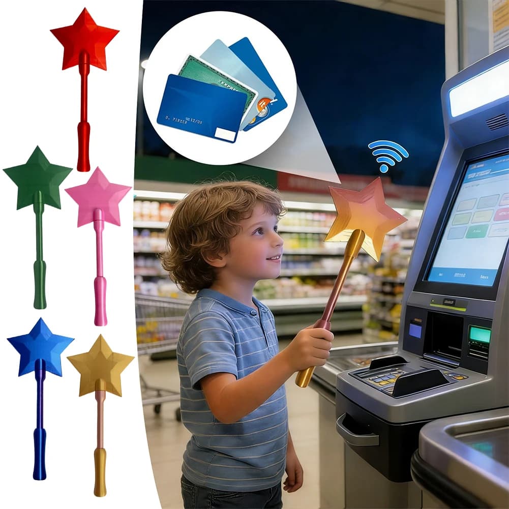 Portacarte di Credito Creativo Stampato in 3D a Forma di Bacchetta Magica, Portatile, Carino, Leggero, per Uso Quotidiano