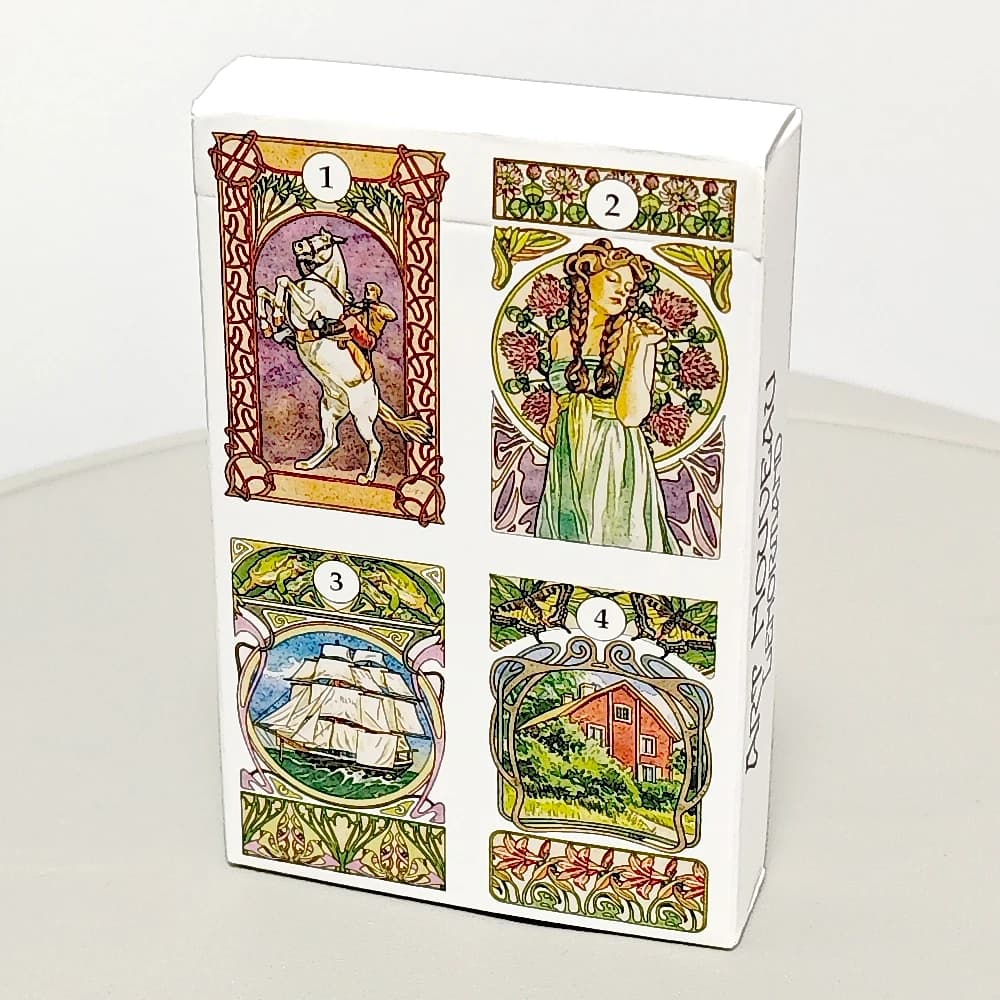 Art Nouveau Lenormand Deck Oracle 9*6 cm 36 carte Lenormand in stile Perfetto Art Nouveau