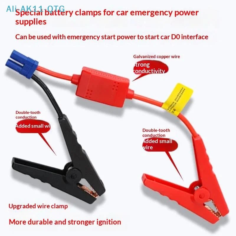 NEW Universal Emergency Battery Jump Cable Clamps Jump Starter Alligator Clip With EC5 Plug 12V For Car Trucks