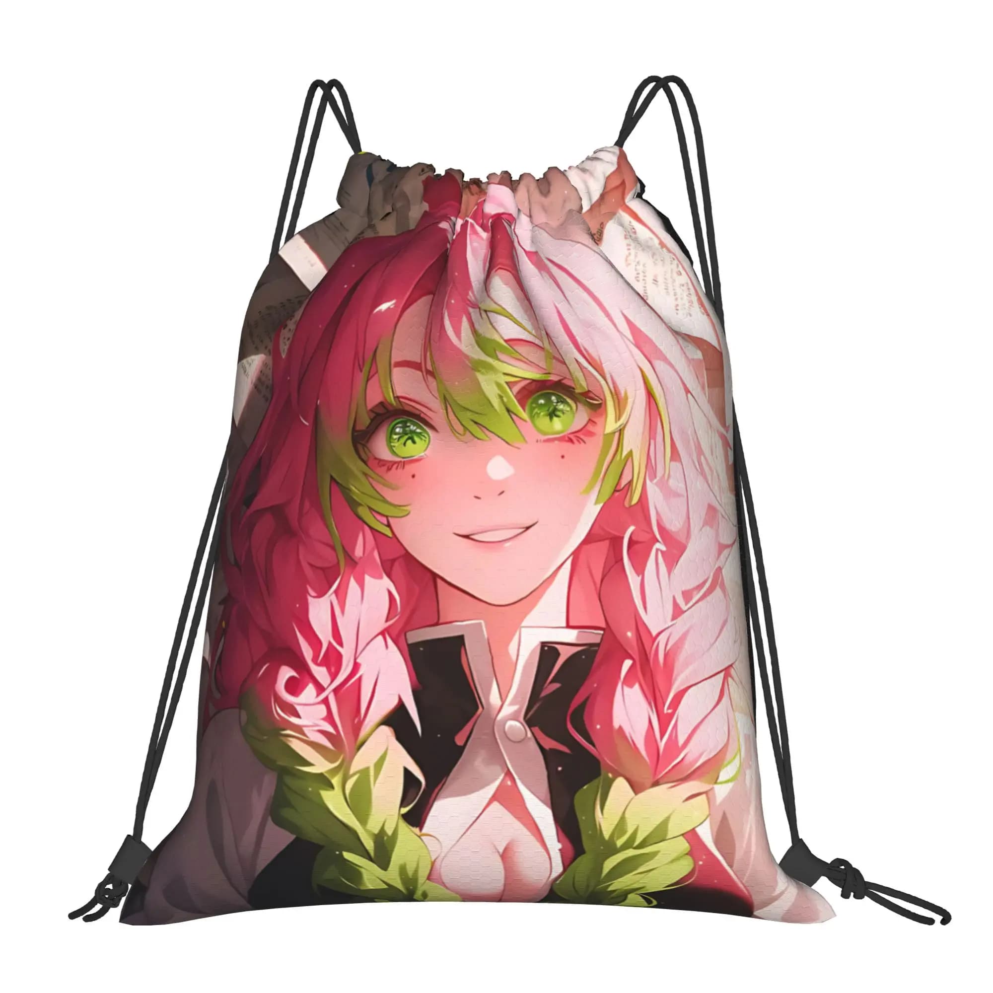Borsa con coulisse Demon Slayer Shounen Manga, sacchetto da viaggio stampato, zaino per ragazzi e ragazze, borsa porta scarpe per la scuola