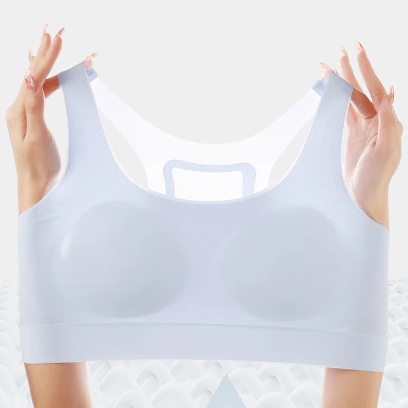 Ultra-thin High-quality Seamless Ice Silk Women's Underwear Without Steel Ring Gathering Comfortable Breathable Bra Kids Vest