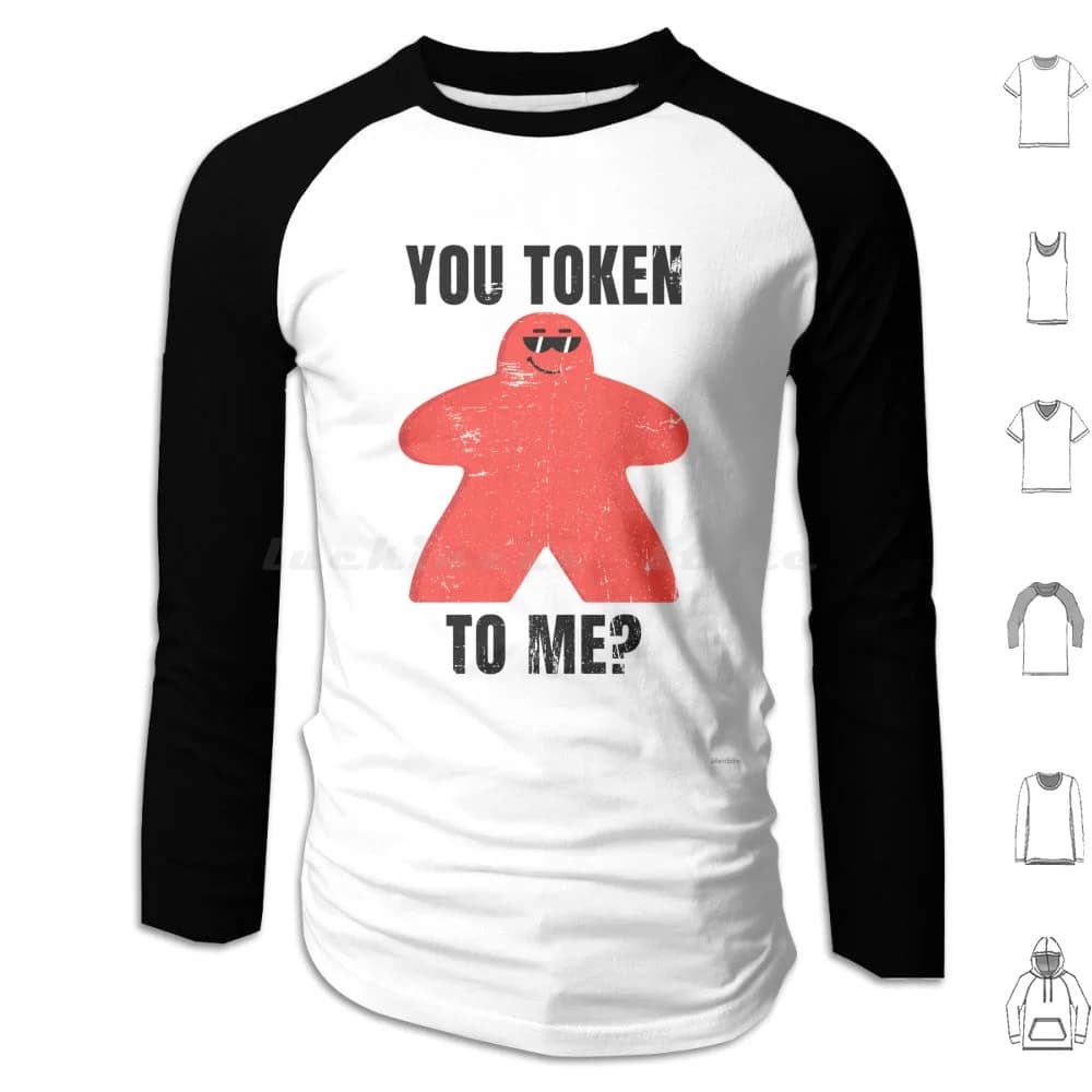 You Token To Me-Meeple Cool Board Appassionati di giochi Felpe con cappuccio Manica lunga Silentecho Divertente Meeple Token Game Lover Board