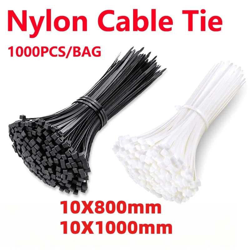 Push Mount Clip Heavy Duty Nylon Zip Ties Self Locking Tooth Fastener Flexible Cable Organizer for Industrial House Wiring Work