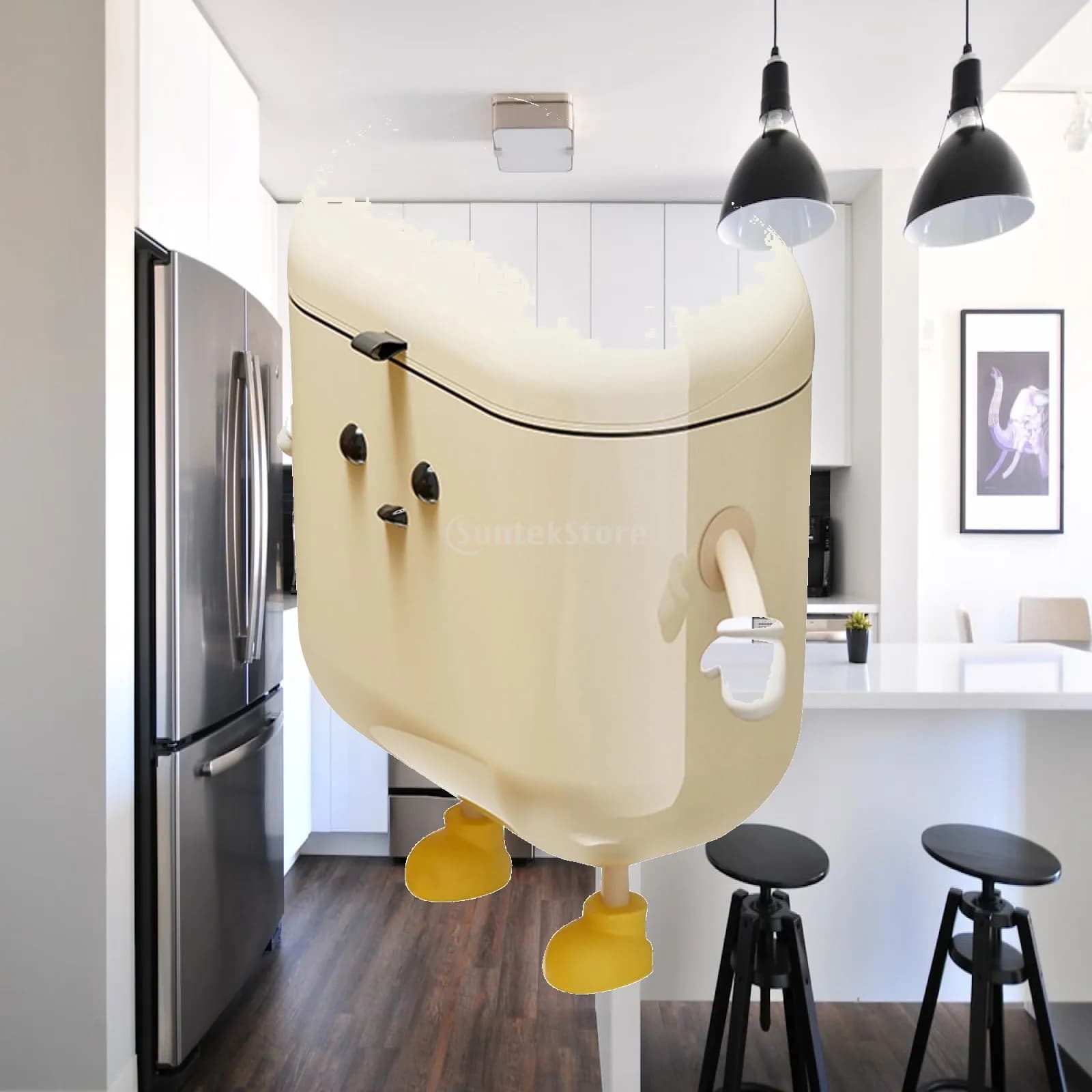 Hanging Small Trash Can Rubbish Can Compost Bucket Rubbish Bin Hanging Food