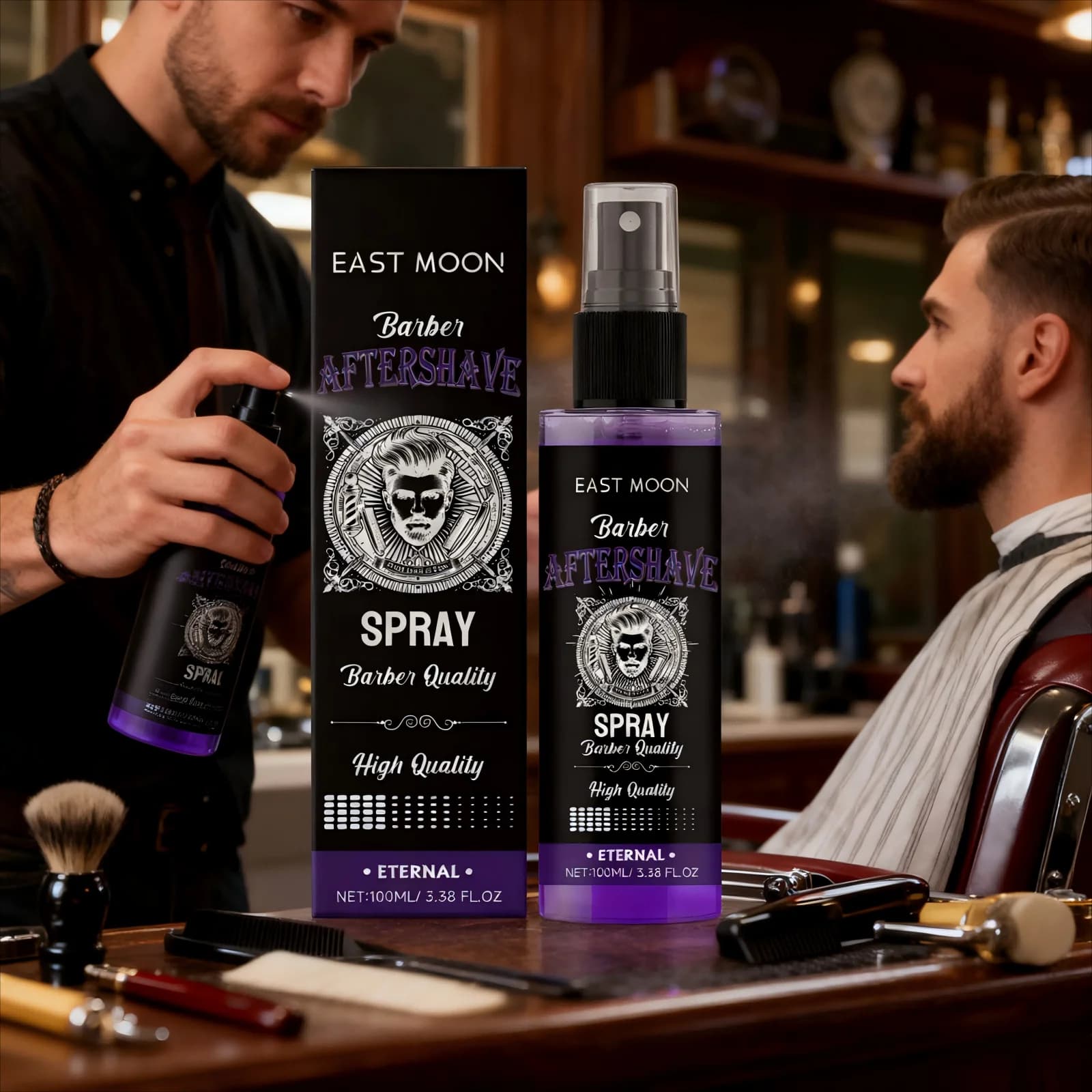 Deep Moisturizing Post-rapporter Spray Afterbarba Nutrient Oil Repair It soothes the dry beard Reduces the reddish Silk for the care of the beard