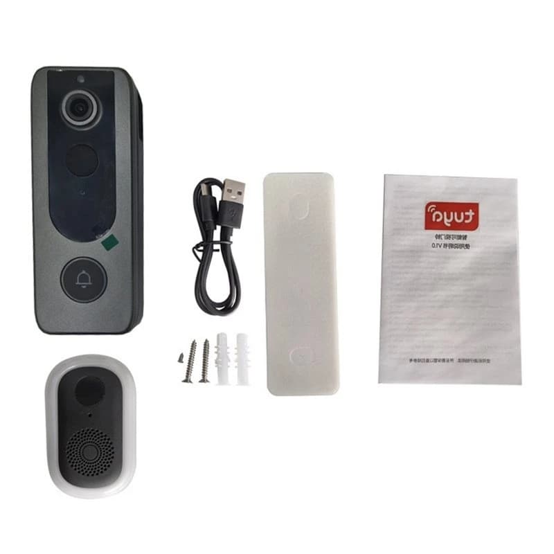 T19C Tuya Home Smart Video Doorbell Outdoor Bidirectional HD Door Eye Camera 1080P Support SD Card Cloud Storage