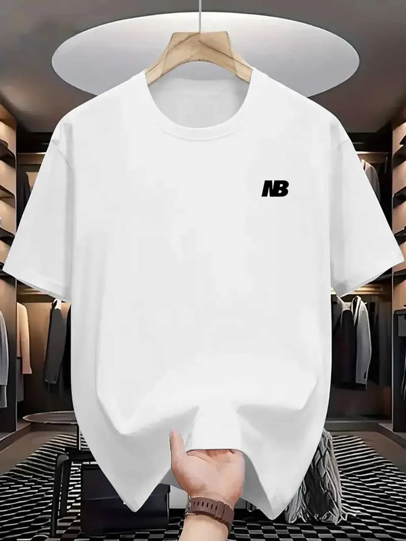T-shirt da uomo - T-shirt sportiva casual a maniche corte con scollo rotondo, traspirante e assorbente, adatta per l'uso in palestra