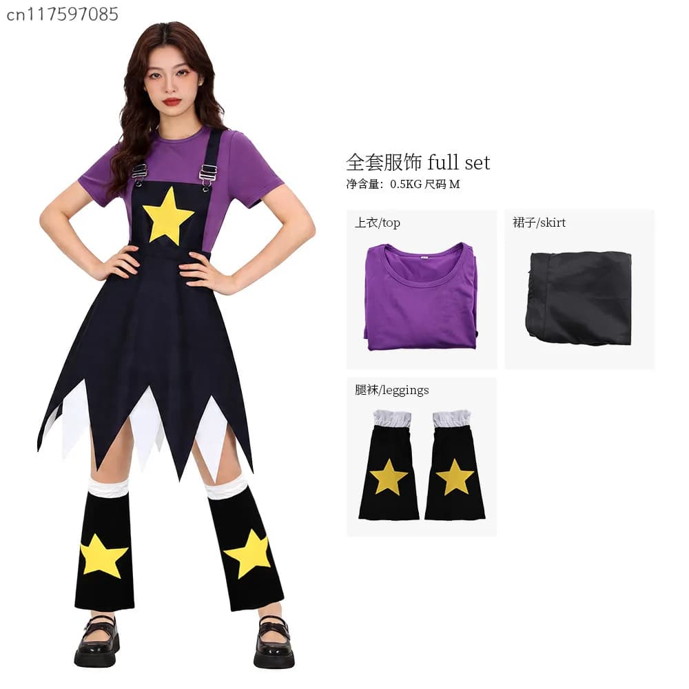 Halloween Cospaly Horror Game Play Time Lily Love Braids Costume Bobi Lily Top Skirt Socks Outfits Carnival Party Dress Up Suit