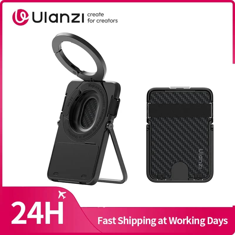 U U ​ lanzi ML25 MagLock Porta carte Supporto per telefono Supporto per telefono per iPhone 16 15 14 Porta carte portatile con anello magnetico a doppio lato