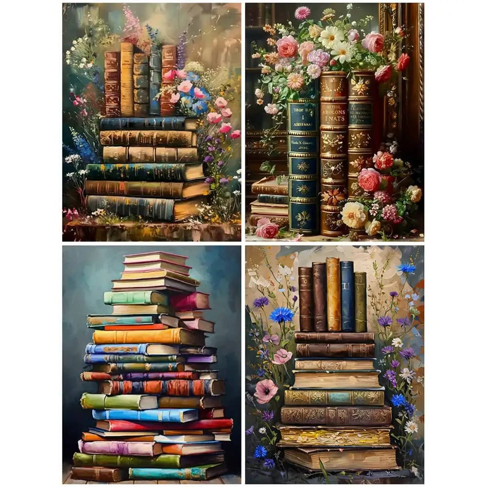 2026 DIY Oil Painting By Numbers Book Digital Painting Flower Suitable For Adults Beginners Acrylic Paint On Diamond Home Deco