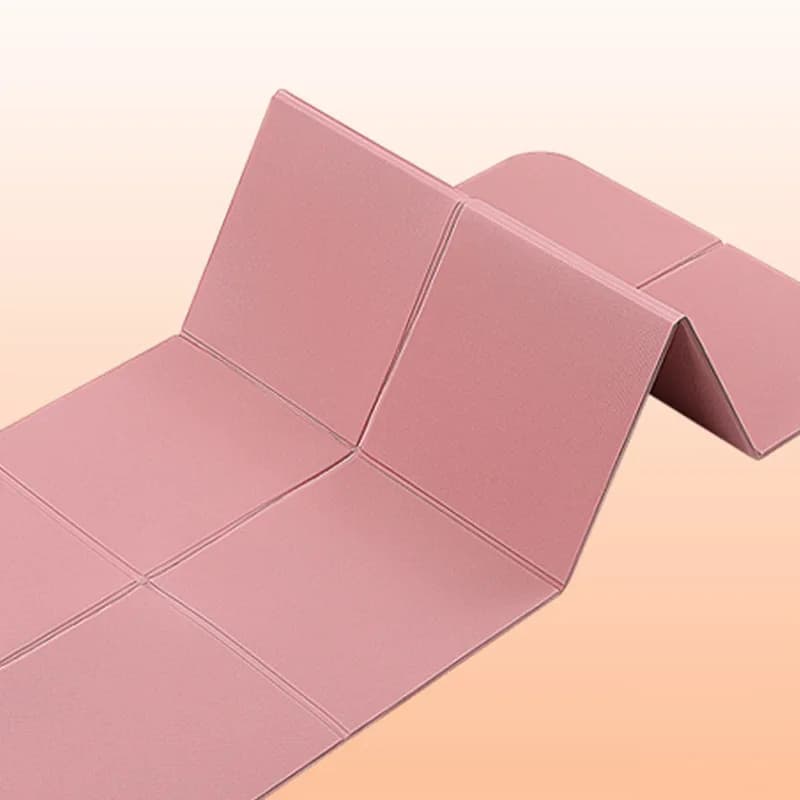 Extra Thick TPE Fitness Mat - Non-Slip Foldable Yoga Pad for Gym/Outdoor, Quiet Sleeping Mat for Students & Office Workers