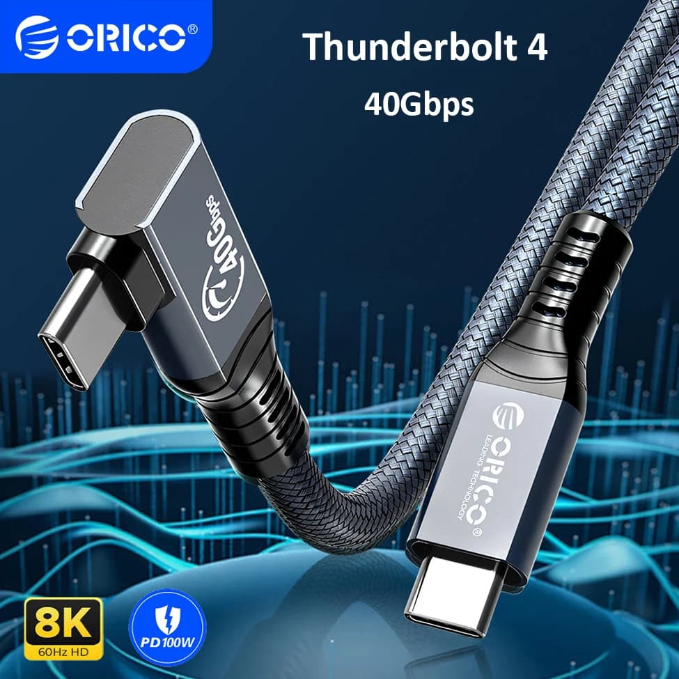 ORICO 40Gbps Tipo C Displayport Cavo Thunderbolt 4/3 Compatibile HD 8K60Hz PD100W Carica rapida USB4 Estensione Linea di trasferimento dati