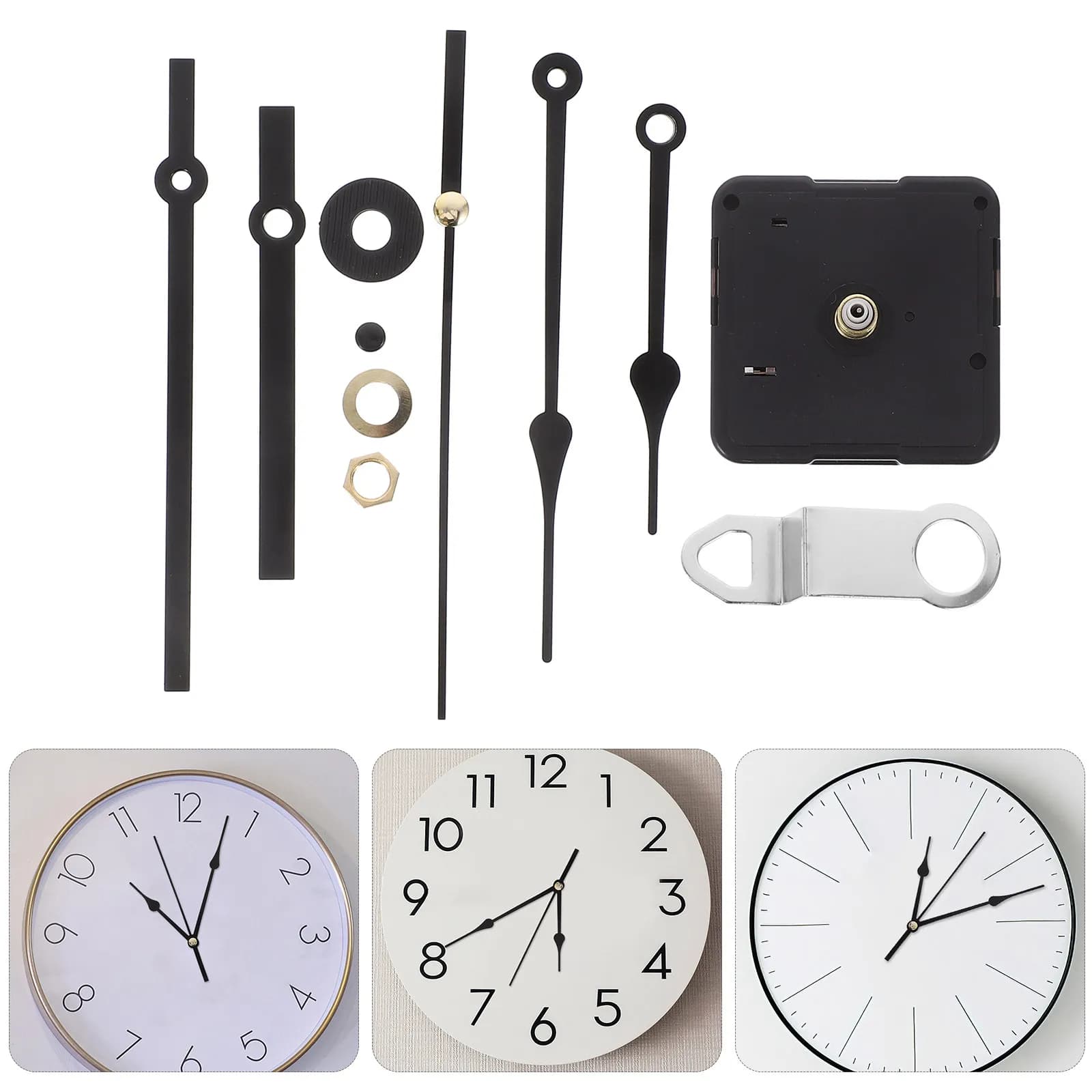 Kit Meccanismo Orologio con Pendolo, Lancette di Ricambio per Orologio da Parete, Motori per Sveglia a Vibrazione, Parti e Numeri di Ricambio