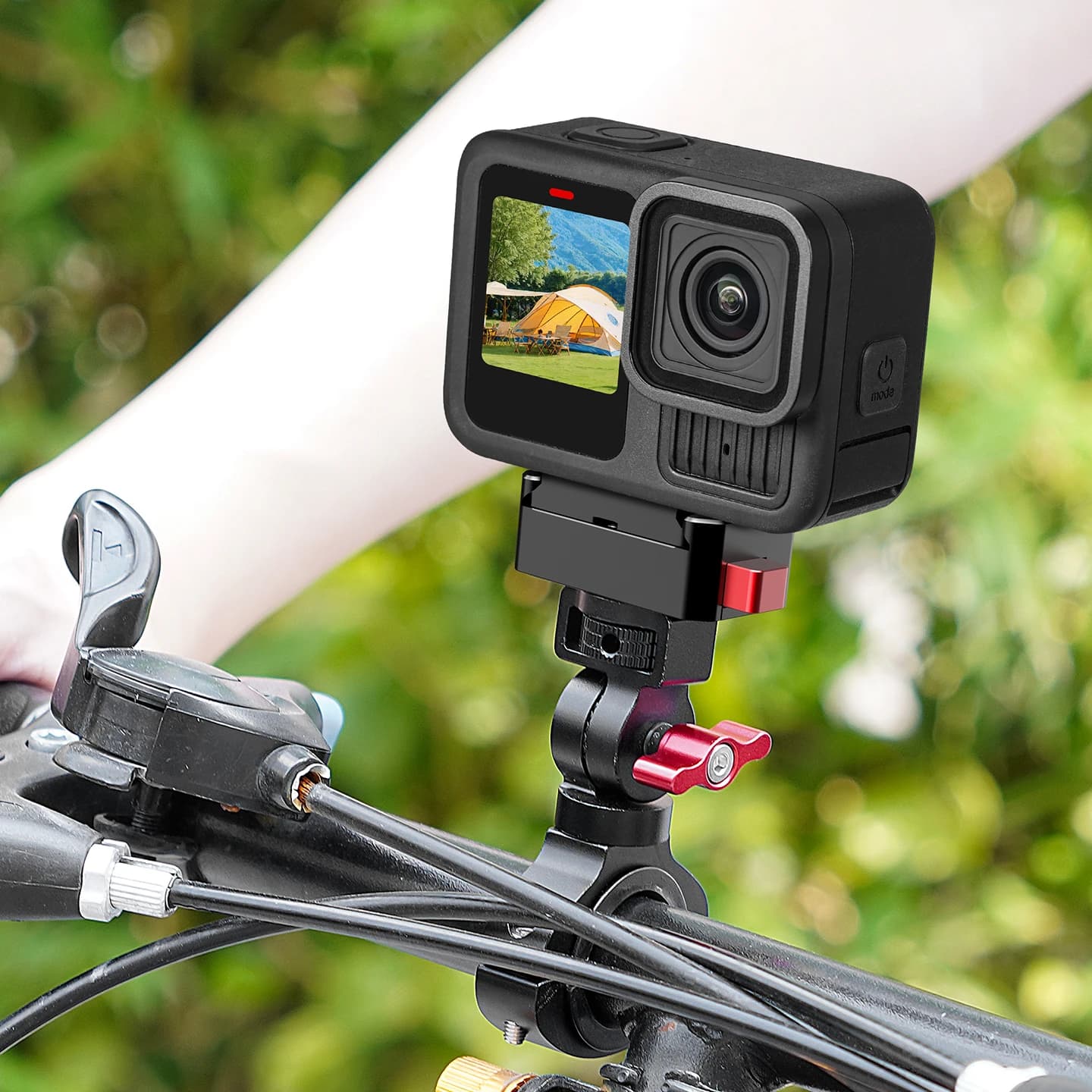 Kit Sistema di Bloccaggio Triplo a Sgancio Rapido con Posizionamento Magnetico delle Sfere e Vite da 1/4 per Fotocamera d'Azione, SLR, Gimbal, Supporto per Casco Moto