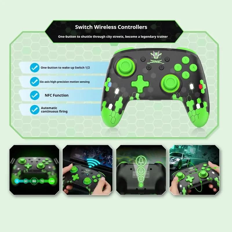 Borsa Protettiva per Controller di Gioco IINE per Accessori Switch2, Custodia Protettiva NS2 con Pellicola Temperata Speciale e Porta Schede di Gioco Magnetico