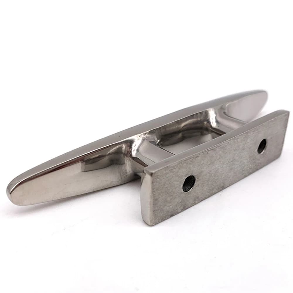 【Supernew】316 Stainless Steel Polished Combo Mooring Cleat 2 Hole Hardware Boat Cleats For Marine Boat Deck Rope Tie Yacht