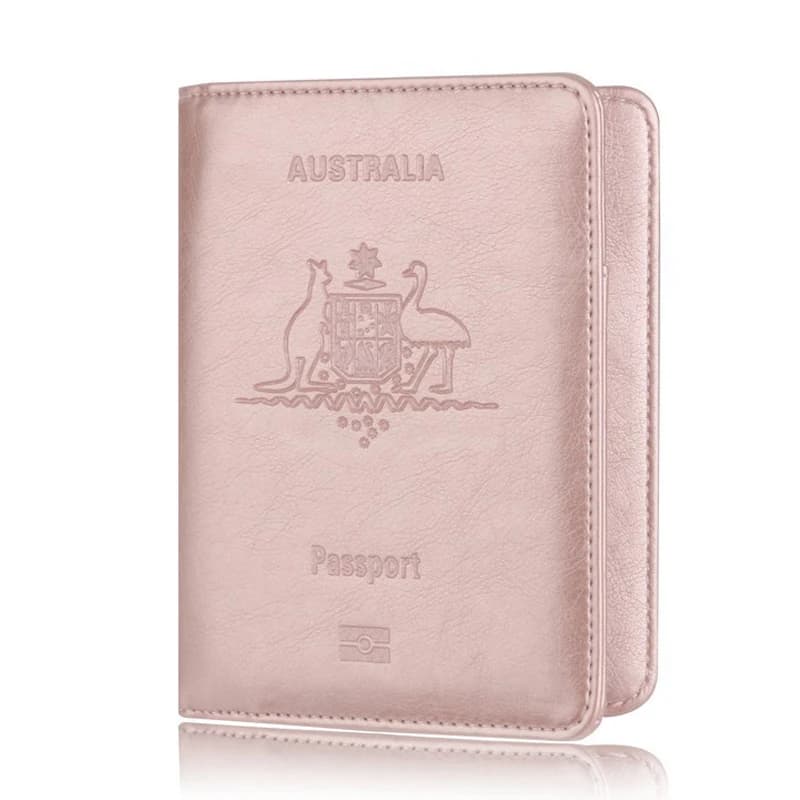 Porta Passaporto Australiano con Protezione RFID, Essenziale per Viaggi Internazionali, Portafoglio Blocca RFID per Passaporto