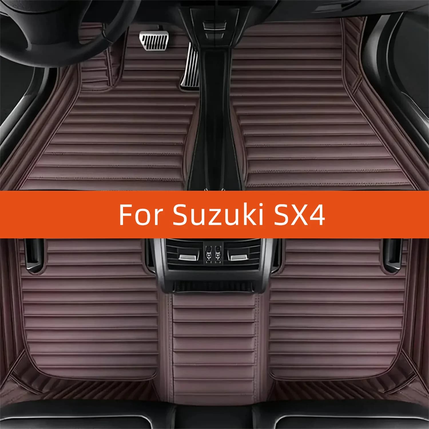 Tappetino per auto in pelle personalizzato per Suzuki SX4 2015 2016 2017 2018 2019 2020 2021 Tappetino per auto Accessori interni