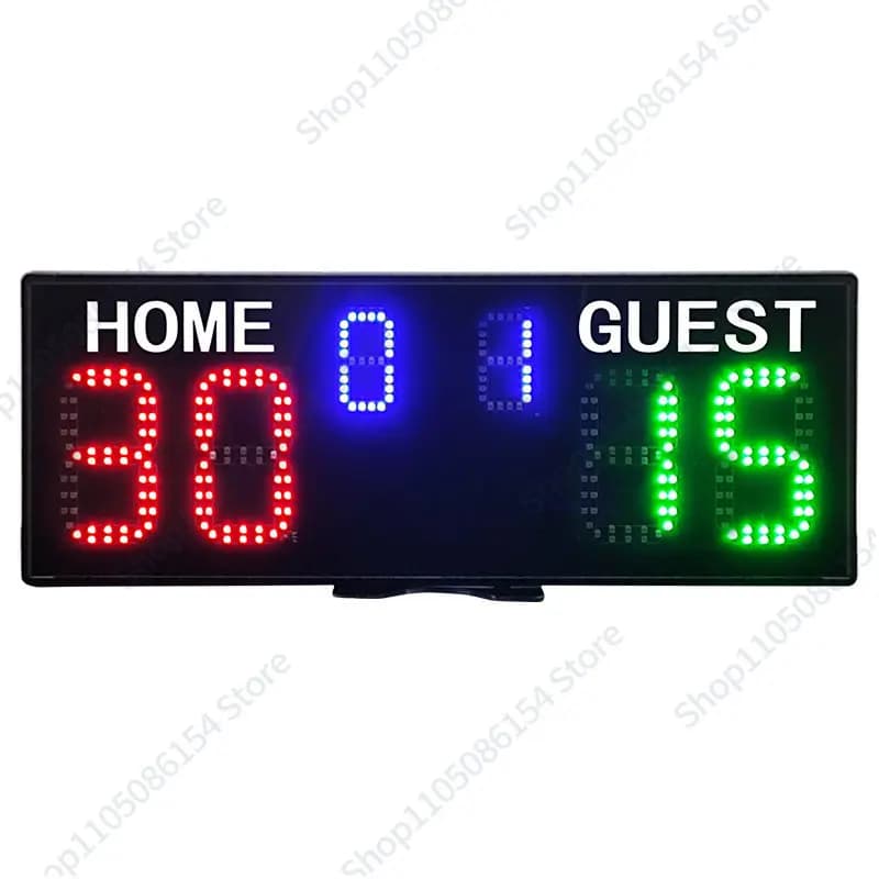 Tabellone segnapunti elettronico, timer conto alla rovescia per partite di basket e tennis, tabellone segnapunti LED a grande schermo per arbitri, tabellone segnapunti ricaricabile