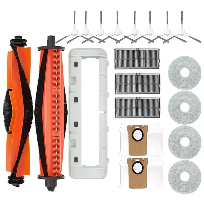[B25B!】 20Pcs For Mijia M30S D103CN Robot Vacuum Spare Parts Consumables Main Side Brush Filter Mop Cloth Accessories