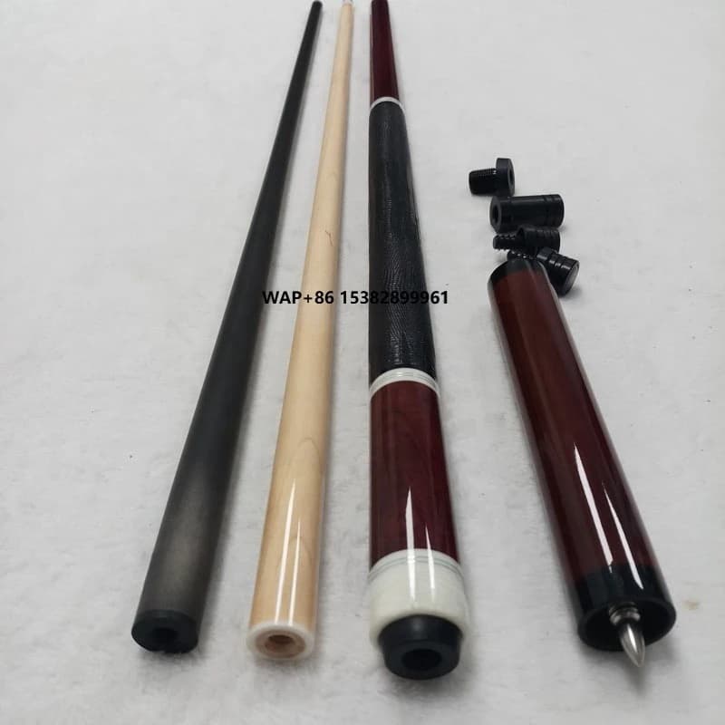 Nuove Stecche da Biliardo Jassinry 58 Pollici + Punta da 13mm in Legno di Cuore Viola per Biliardo Americano con Asta in Carbonio ed Estensione