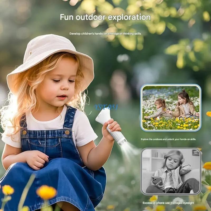 E15A Microscopio digitale portatile per bambini Display da 2 pollici Lente d'ingrandimento 1080P Luce incorporata per