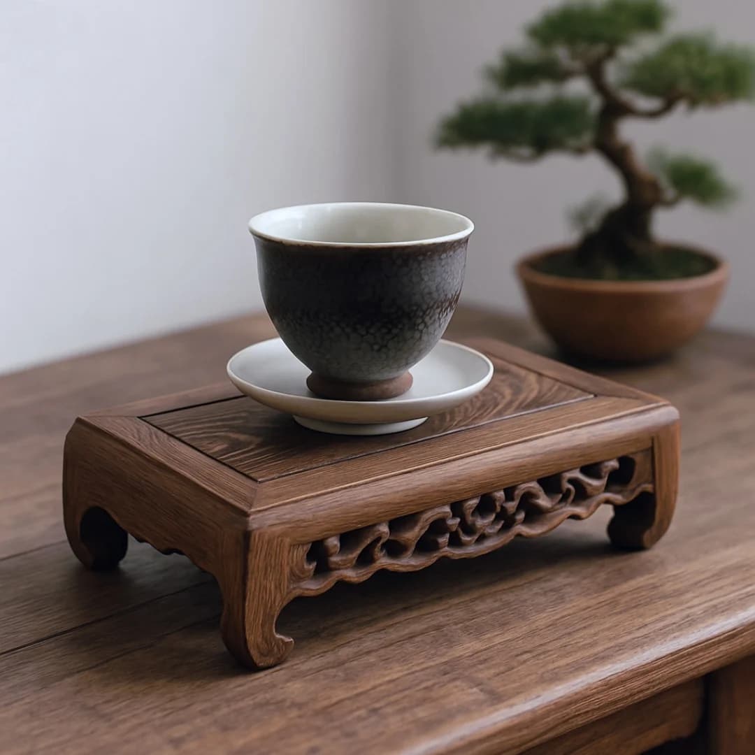 Miniature Wooden Base Stand for Figurines Candy Table Vase Flower Pot Tea Set Bonsai Plant - Home Decor Sorting Pedestal