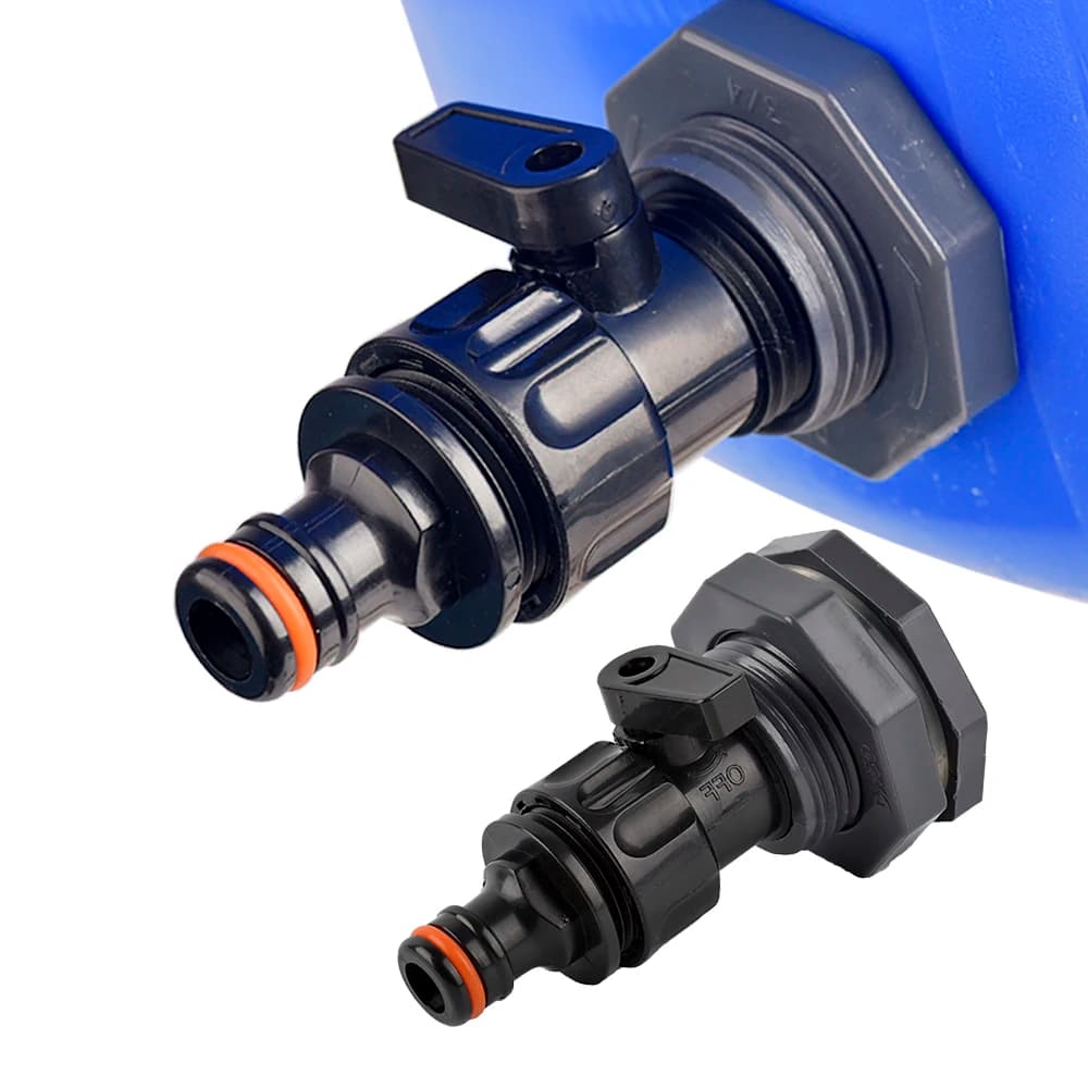 Kit deviatore per canna di pioggia in PVC, valvola per canna di pioggia da 3/4 pollici, raccordi spinati Connettori Raccordi per tubi dell'acqua a gomito a T