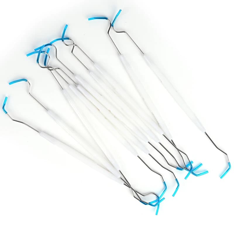 10 pz Dental Explorer Sonda Doppio Gancio Dentista Strumento Strumento Dentale Denti Puliti Igiene Explorer Sonda gancio