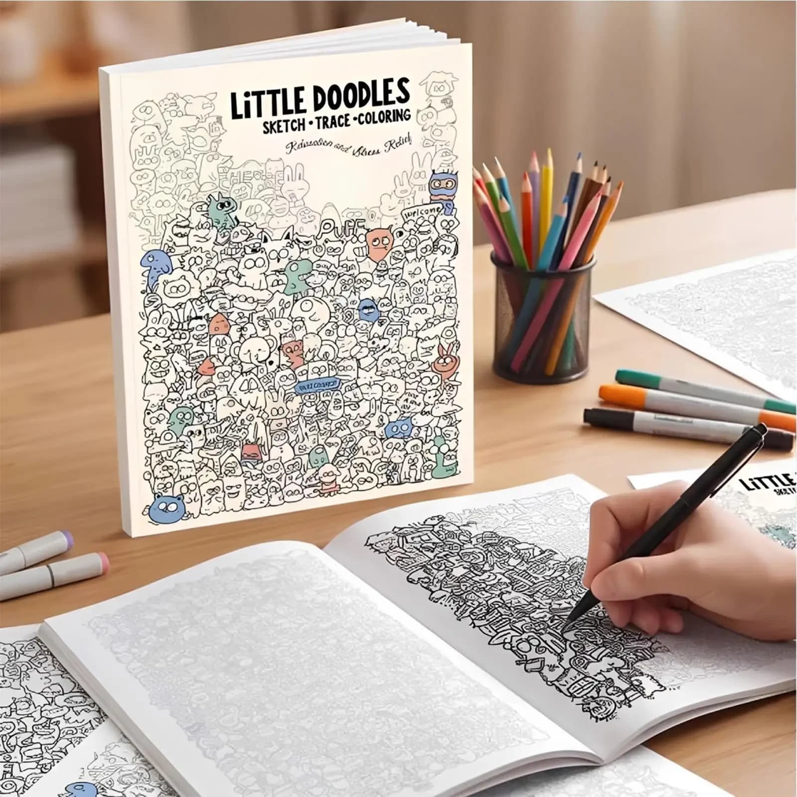 Doodle Art Coloring Book 30 Pages Relaxing Sketches Trace And Color Activity Book Cute Doodles Patterns Coloring Tracing Book