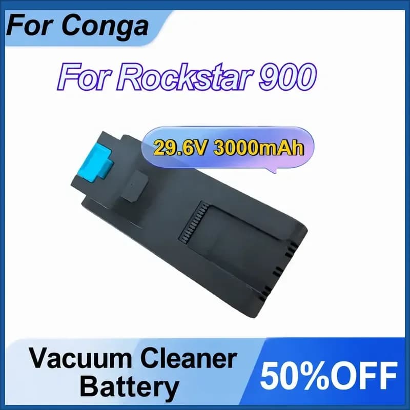 29.6V 3000mAh Replacement Vacuum Cleaner Battery for Conga Rockstar 900 Battery