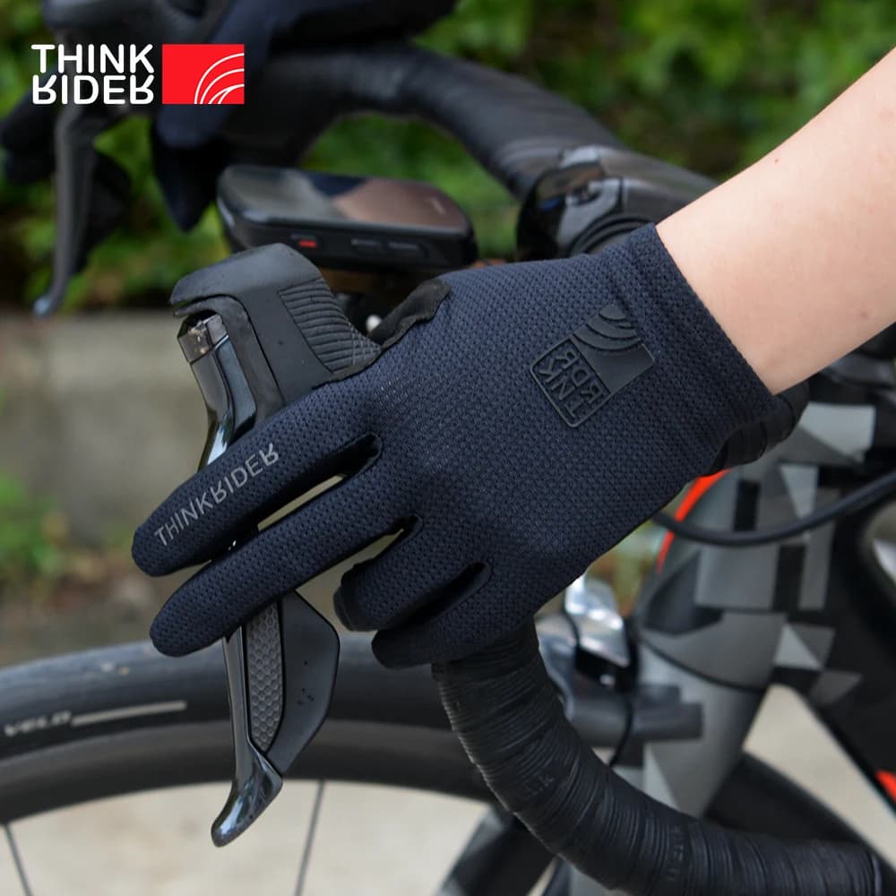 Cycling Gloves ThinkRider Long and full fingers Sport Touch Screen Sport Woman Man Long finger summer gloves MTB Road Riding