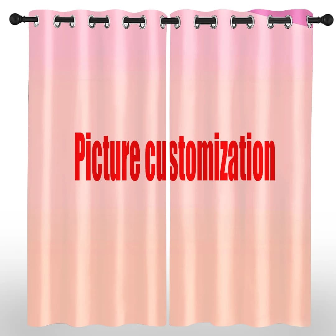 Customized Pictures Curtain Cartoon Window 100%Polyester Shade Kids Bedroom Decorations Room Multiple Sizes Curtains Home