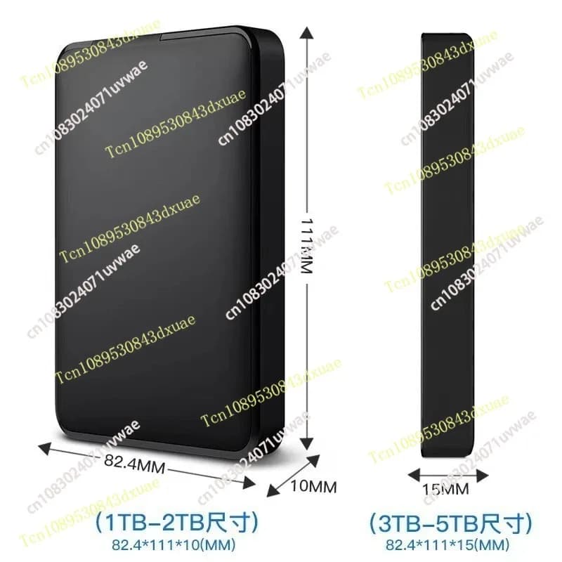 2.5" Portable Hard Drive 1TB 2TB 3TB 4TB 5TB Hdd USB3.0 External Hard Disk for Desktop PC Laptop Pc