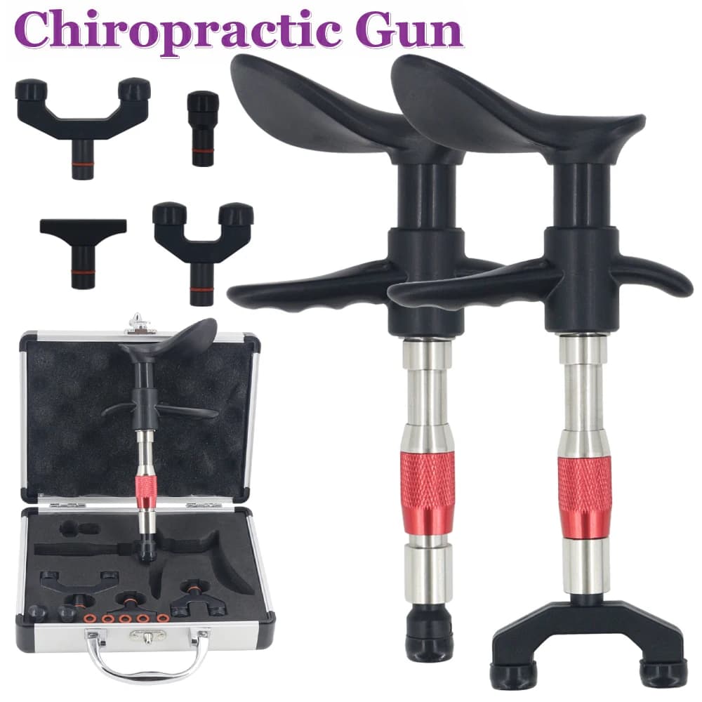 Manual Chiropractic Adjusting Tools 4 Head 300N Adjustable Body Massage Therapy Spine Correction Gun New Upgrade