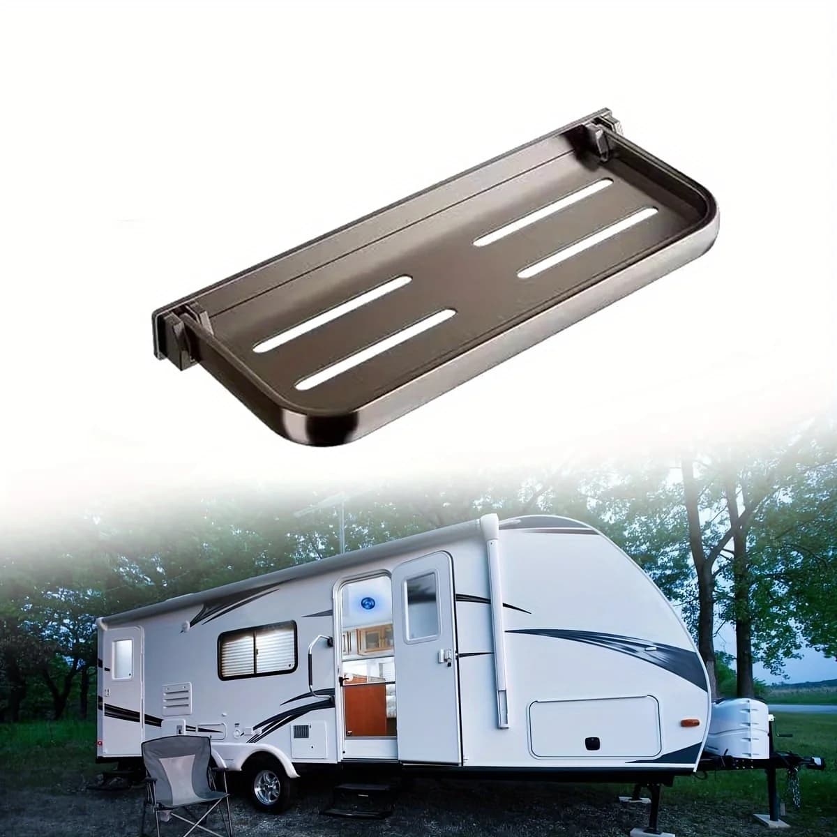 1pc 30cm RV Folding Wall Rack Single Layer Foldable Shelves Van Organizer Wall Storage Caravan Motorhome Camper Accessories